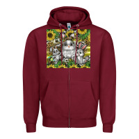 Burgundy easter Zipper Hoodie - CowhideDigitalArt