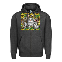 Charcoal Heather easter Zipper Hoodie - CowhideDigitalArt