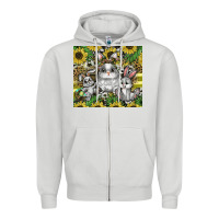 Dove Grey easter Zipper Hoodie - CowhideDigitalArt