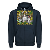 Navy easter Zipper Hoodie - CowhideDigitalArt