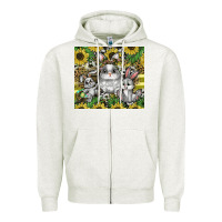 Oatmeal Heather easter Zipper Hoodie - CowhideDigitalArt