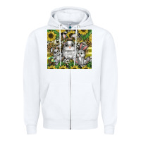 White easter Zipper Hoodie - CowhideDigitalArt