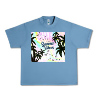 Pebble Blue summer vibes with birds Urban Heavy Tee - TumblerDesignByShophia