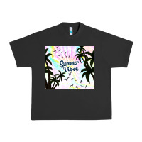 Pigment Black summer vibes with birds Urban Heavy Tee - TumblerDesignByShophia