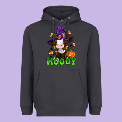 Moody Cow Heavyweight Hoodie Designed By Artiststas