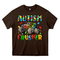 Chocolate Brown autism crusher Heavy Core Tee - LillyAllenDesigns