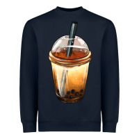 Navy Bobba cup Heavyweight Sweatshirt - FaDigitalArtStudio