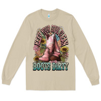 Mushroom Keep your soul clean boots dirty Cowboy western Long Sleeve Tee - HowdyJamesFarm