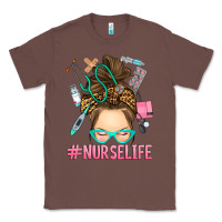 Chestnut messy bun nurse life Classic Tee - RanaPortraitStore