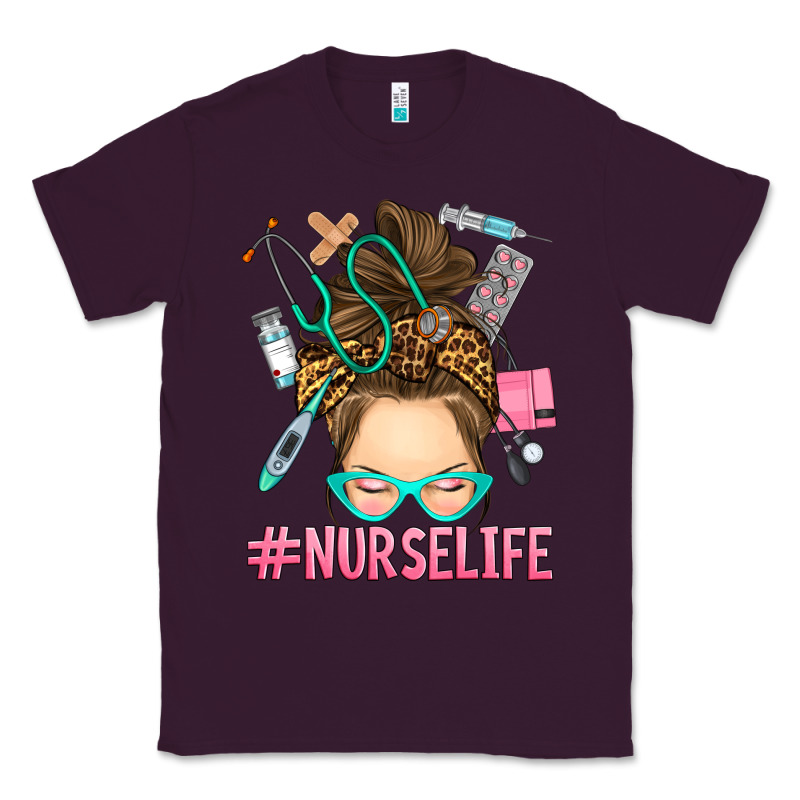 Messy Bun Nurse Life Classic Tee by RanaPortraitStore | Teevron