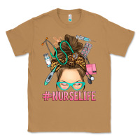 Toasted Coconut messy bun nurse life Classic Tee - RanaPortraitStore