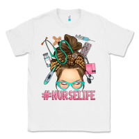White messy bun nurse life Classic Tee - RanaPortraitStore