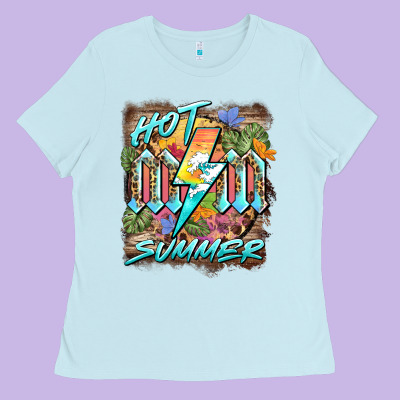 Hot Mom Summer Ladies Tee Designed By Barkaloodesign
