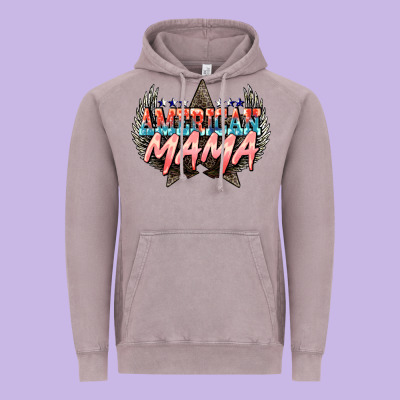 American Mama Mother's Day Vintage Hoodie Designed By Howdyjamesfarm