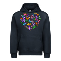 Navy cancer ribbon heart Urban Hoodie - AdoDesignShop