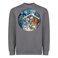 Storm Winter Farm Animals Heavyweight Sweatshirt - FaDigitalArtStudio