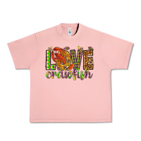 Salmon Mardi Gras love Crawfish Urban Heavy Tee - HowdyJamesFarm