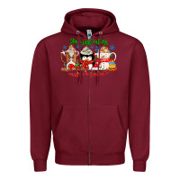 Burgundy amiju sweating cause im bored Zipper Hoodie - CowhideDigitalArt