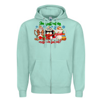 Seafoam amiju sweating cause im bored Zipper Hoodie - CowhideDigitalArt