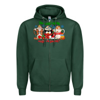 Sports Green amiju sweating cause im bored Zipper Hoodie - CowhideDigitalArt