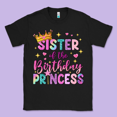 Sister Of The Birthday Princess Classic Tee Designed By Nancycooperartshop
