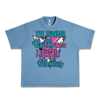 Pebble Blue The Thunder Rolls And The Lıghtnıng Strikes Urban Heavy Tee - JahusDesignShop