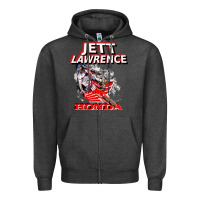 Charcoal Heather jett lawrence 250 champion leader sx mx champ motocross champion colla Zipper Hoodie - minhPixels