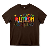 Chocolate Brown autism acceptance Heavy Core Tee - LillyAllenDesigns