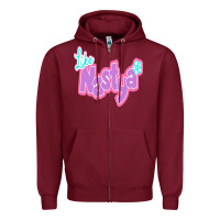 Burgundy like nastya Zipper Hoodie - minhPixels