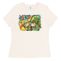 Bone coconut with fruits  background Ladies Tee - BarkalooDesign