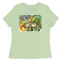Matcha coconut with fruits  background Ladies Tee - BarkalooDesign