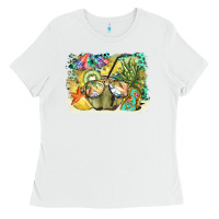 White coconut with fruits  background Ladies Tee - BarkalooDesign