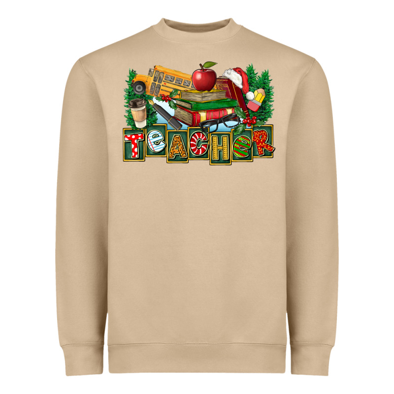Christmas Teacher Heavyweight Sweatshirt by FaDigitalArtStudio | Teevron