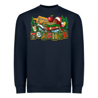 Navy Christmas Teacher Heavyweight Sweatshirt - FaDigitalArtStudio