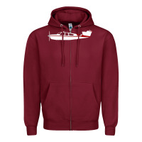 Burgundy Beechcraft Bonanza  Perfect Gift Zipper Hoodie - minhPixels
