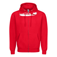 Red Beechcraft Bonanza  Perfect Gift Zipper Hoodie - minhPixels