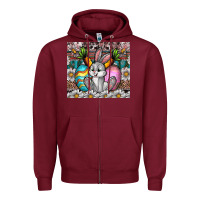 Burgundy easter Zipper Hoodie - CowhideDigitalArt