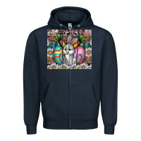 Navy easter Zipper Hoodie - CowhideDigitalArt