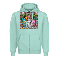 Seafoam easter Zipper Hoodie - CowhideDigitalArt