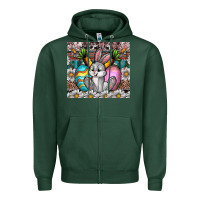 Sports Green easter Zipper Hoodie - CowhideDigitalArt