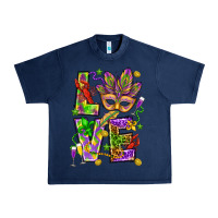 Navy Mardi Gras love Urban Heavy Tee - HowdyJamesFarm