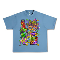 Pebble Blue Mardi Gras love Urban Heavy Tee - HowdyJamesFarm