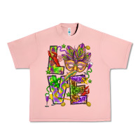 Salmon Mardi Gras love Urban Heavy Tee - HowdyJamesFarm