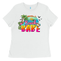 White beach babe Ladies Tee - BarkalooDesign