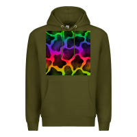 Army Green colorful cow seamless pattern Premium Hoodie - BundleAndBundleShop