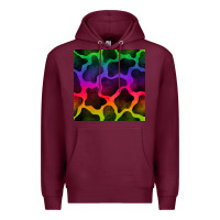 Burgundy colorful cow seamless pattern Premium Hoodie - BundleAndBundleShop