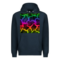 Navy colorful cow seamless pattern Premium Hoodie - BundleAndBundleShop