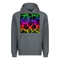Rock colorful cow seamless pattern Premium Hoodie - BundleAndBundleShop