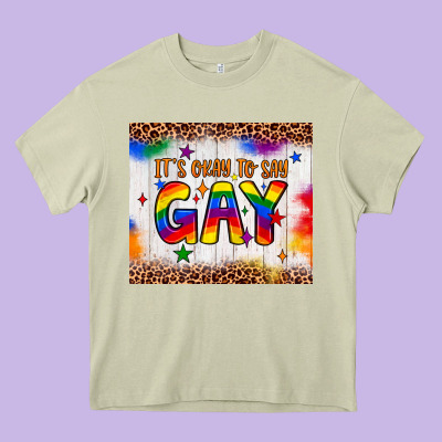 It's Okay To Say Gay Tumbler Heavy Core Tee Designed By Jahusdesignshop