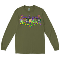 Army Green mardi gras grandma Long Sleeve Tee - CowGirlArtShop